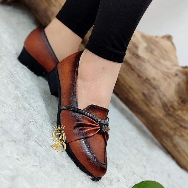 کفش طبی زنانه عسلی سایز 36 تا 43 پاخور عالی کیفیت درجه یک زیره پیو شرکتی