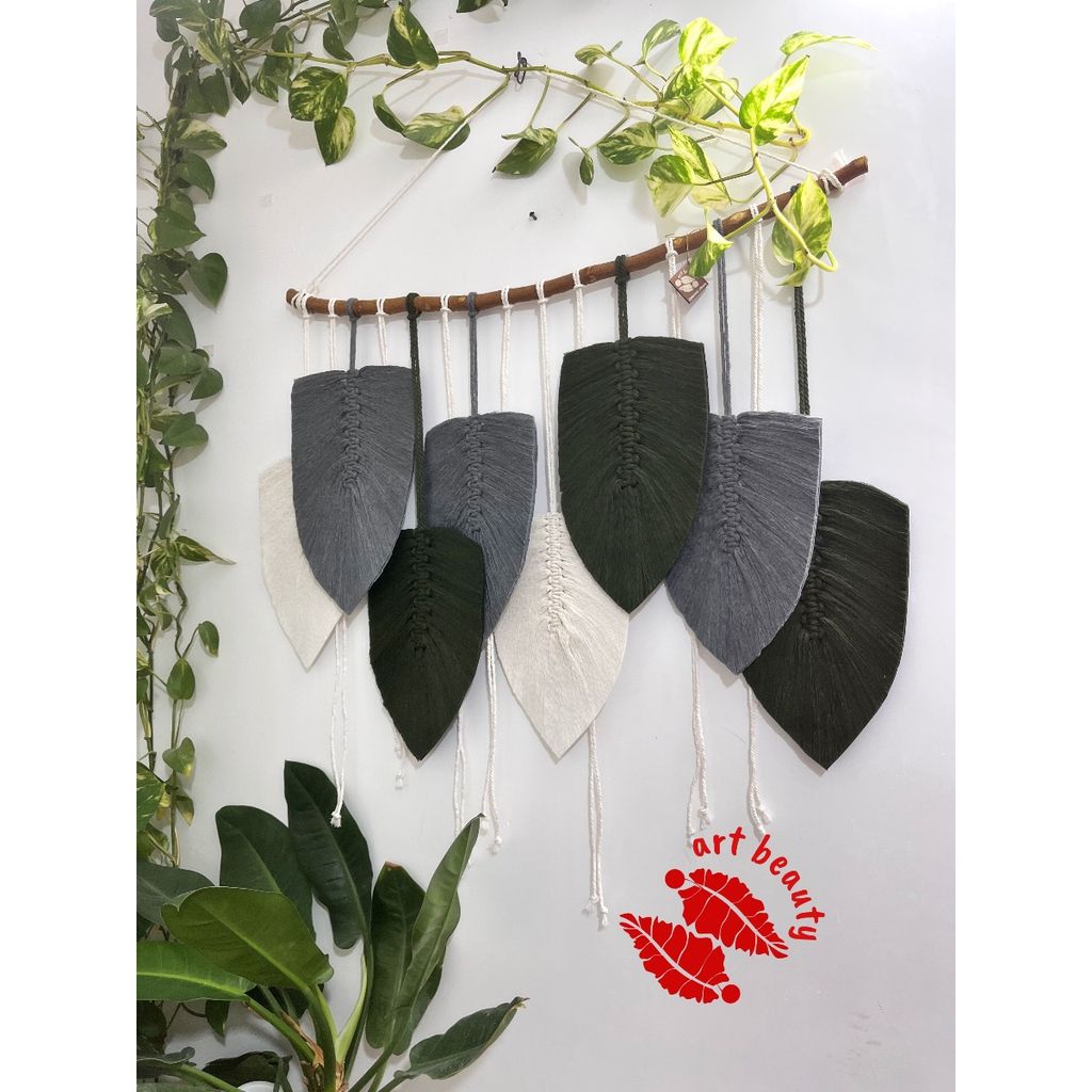 فروش اینترنتی دیواراویز برگ مکرومه بافی دکوراتیو بیوتی