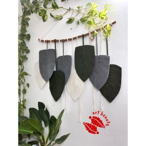 دیواراویز برگ مکرومه بافی دکوراتیو بیوتی