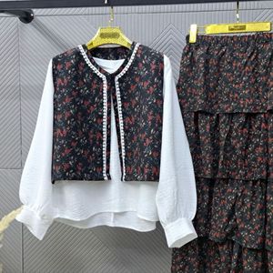 قیمت ارزان ست شومیز جلیقه و دامن مدل دنیز