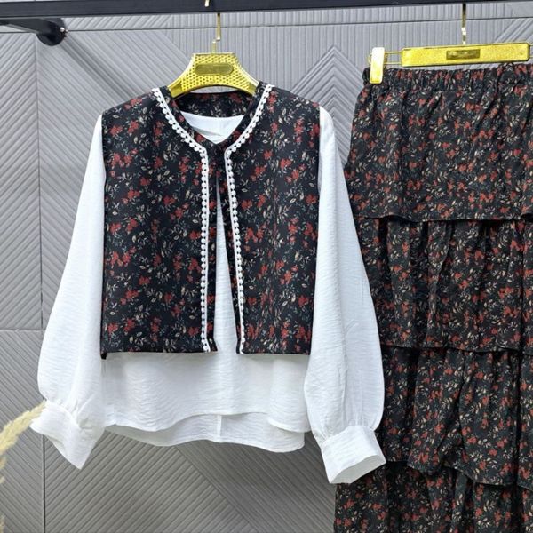 ست شومیز جلیقه و دامن مدل دنیز