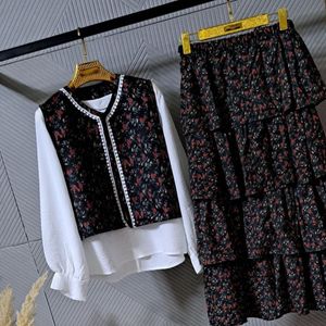 قیمت ارزان ست شومیز جلیقه و دامن مدل دنیز