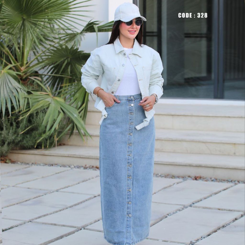 خرید انلاین کت و دامن جین ترک لندکد328