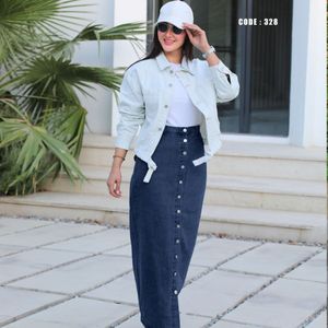 خرید آنلاین کت و دامن جین ترک لندکد328