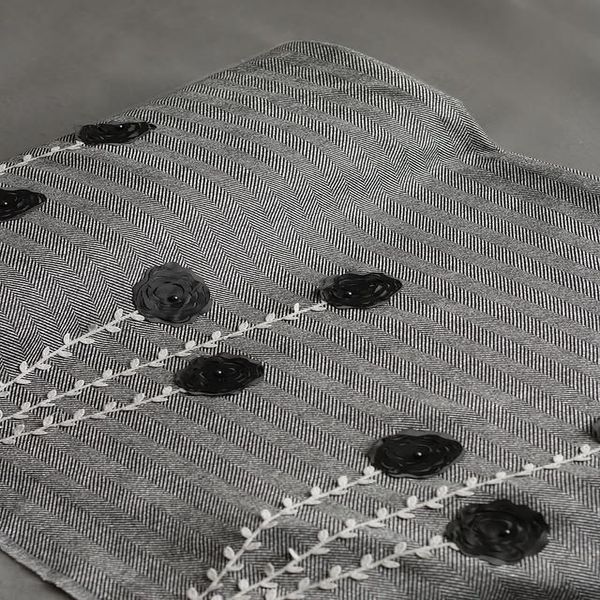 پارچه فوتر گل برجسته