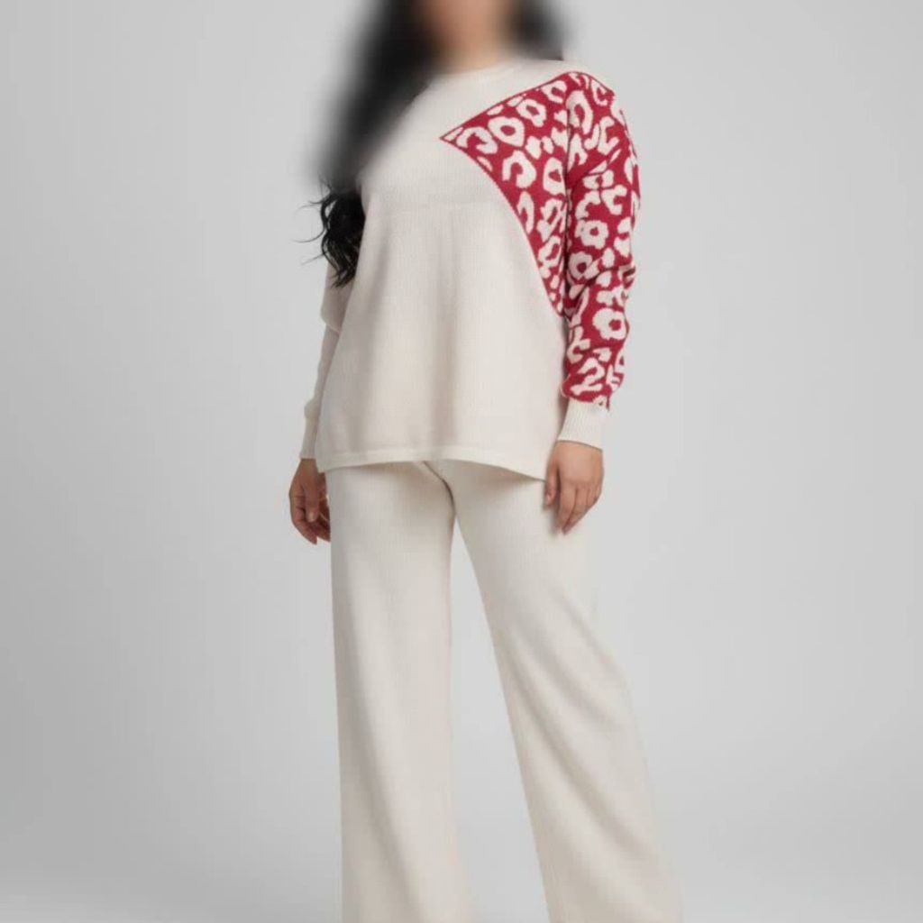 خرید اینترنتی ست بافت مثلث پلنگی