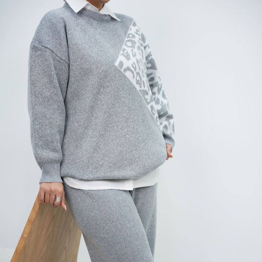 خرید انلاین ست بافت مثلث پلنگی