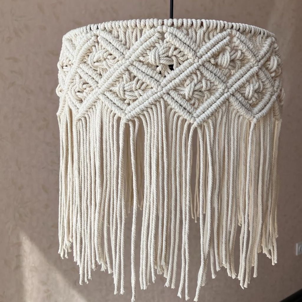 قیمت لوستر مکرومه بافی مدل لوزی