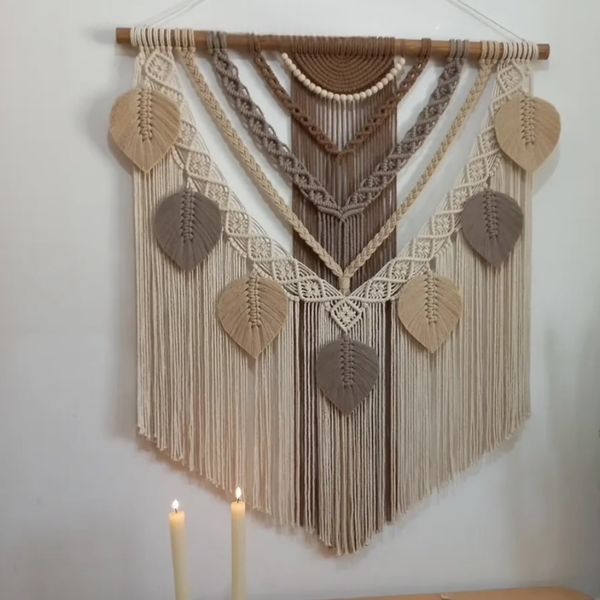 آویز دیوار کوب مکرومه بافی