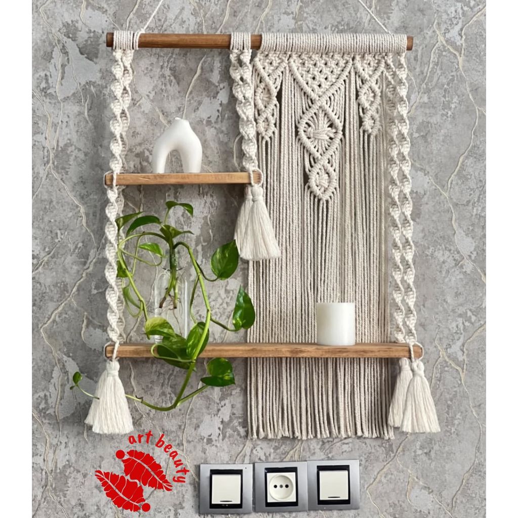 مشخصات شلف دو طبقه مکرومه بافی کاربردی طرح برنارد