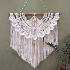 دیوار کوب مکرومه بافی مدل‌ صدفی 88