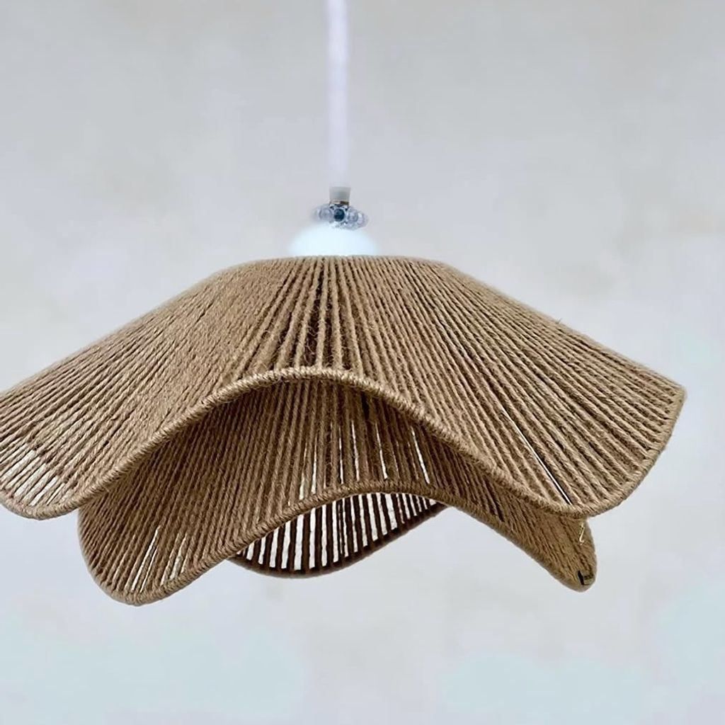 خرید انلاین لوستر‌مکرومه بافی مدل کنفی مدل لاله