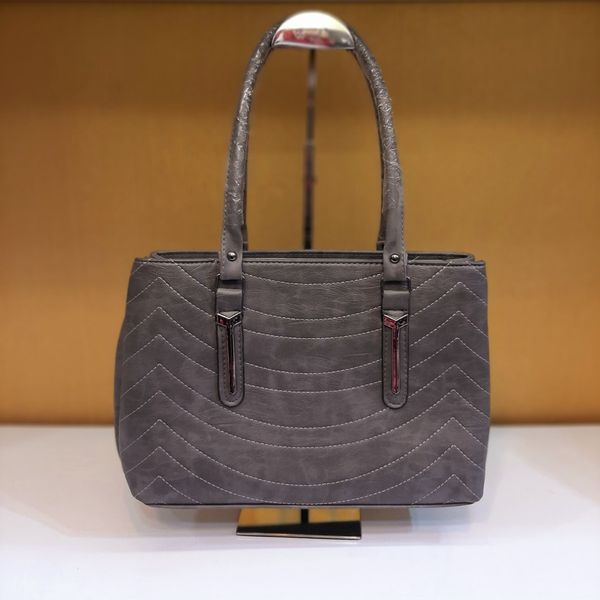 کیف خاکستری سه زیپ