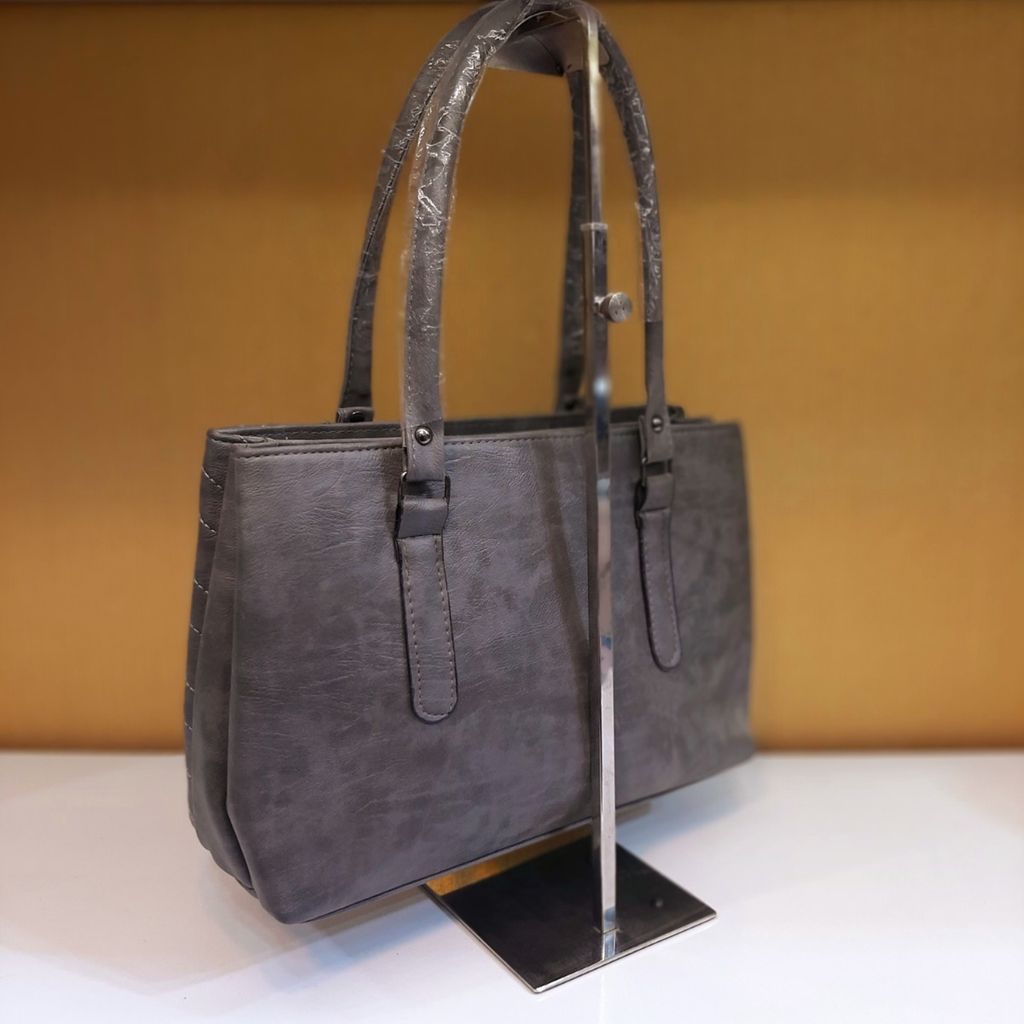 خرید آنلاین کیف خاکستری سه زیپ