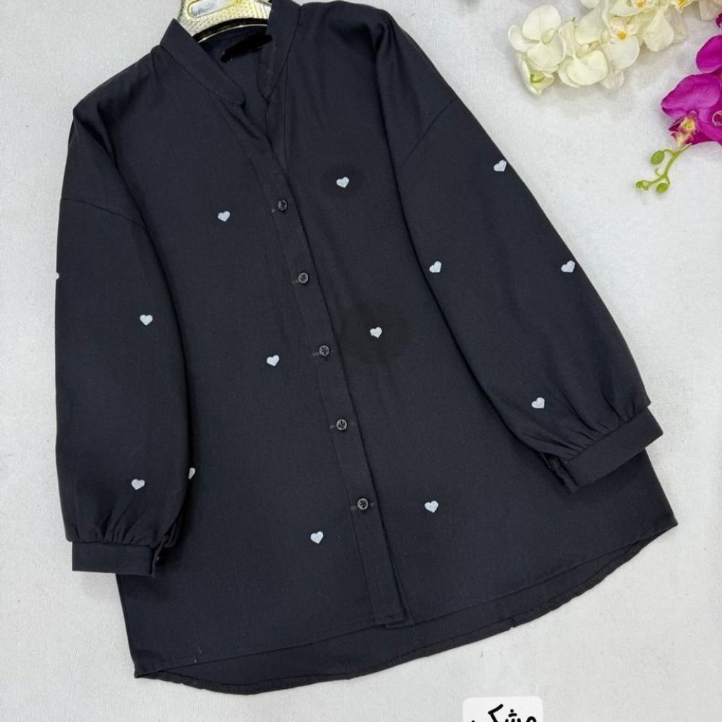 خرید انلاین شومیز  لینن قلبی