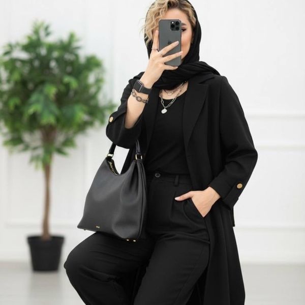 مانتو بلند طرح مه گل