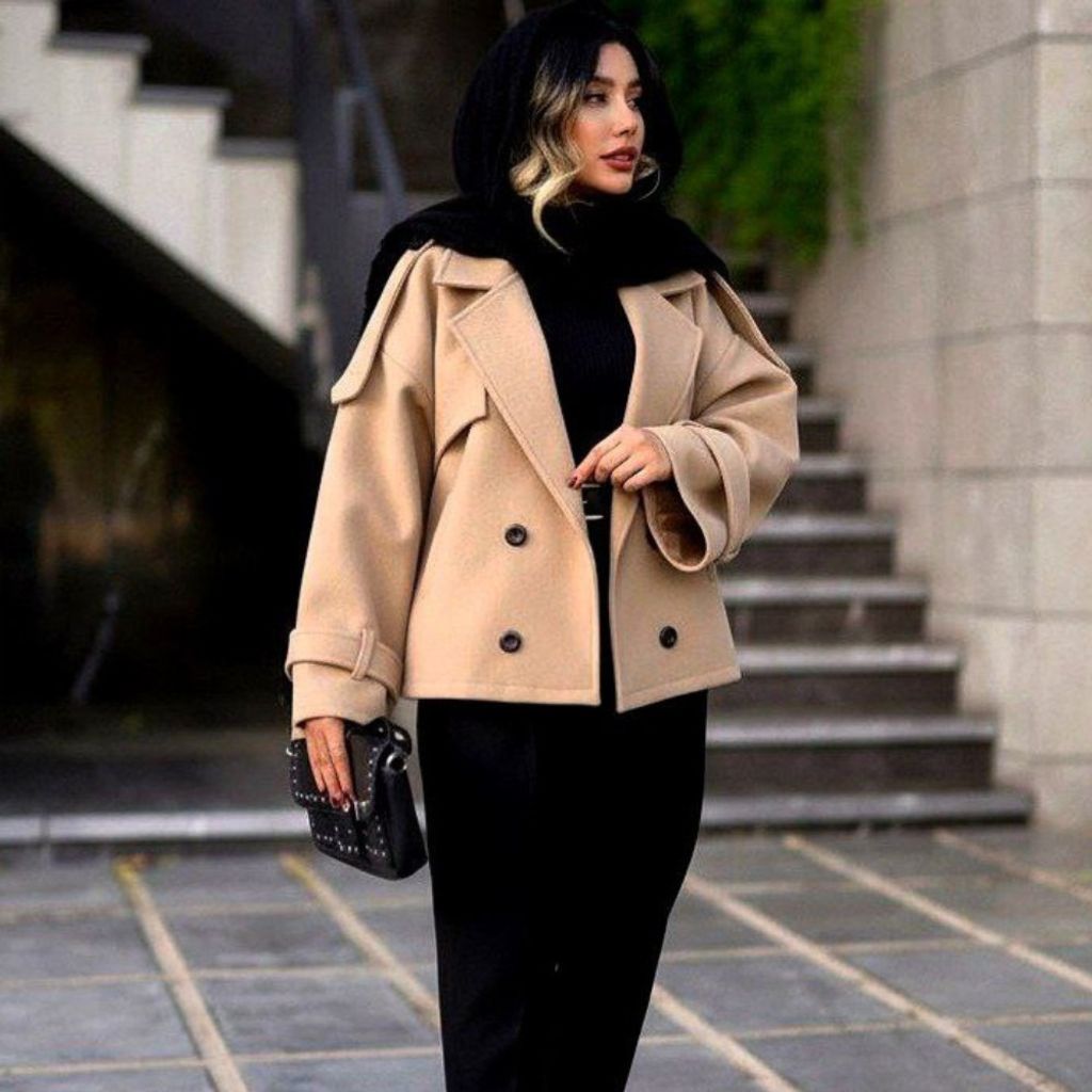 خرید آنلاین پالتو زنانه طرح ستاره