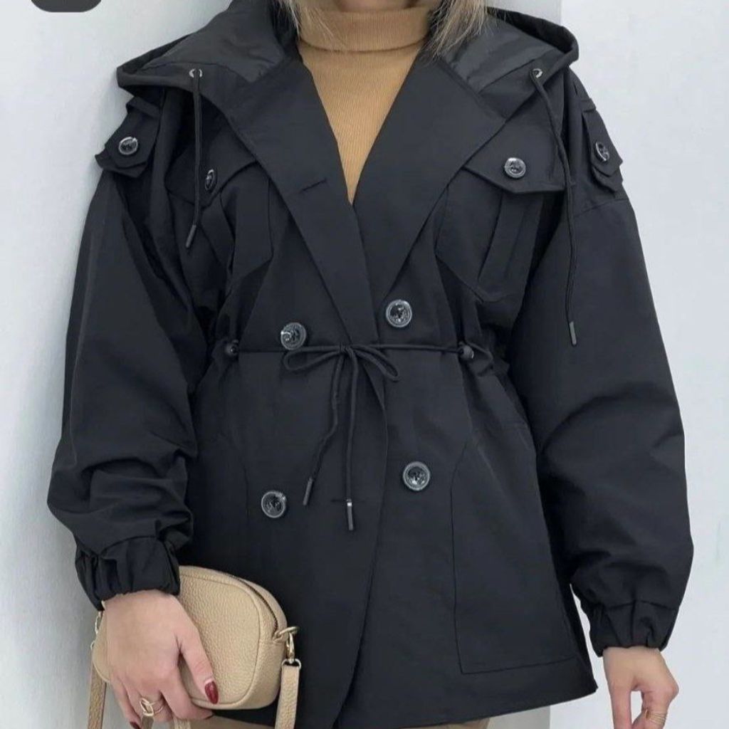 فروش اینترنتی بارونی زنانه کلاهدار طرح آیسودا