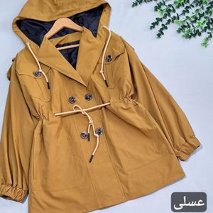 قیمت ارزان بارونی زنانه کلاهدار طرح آیسودا