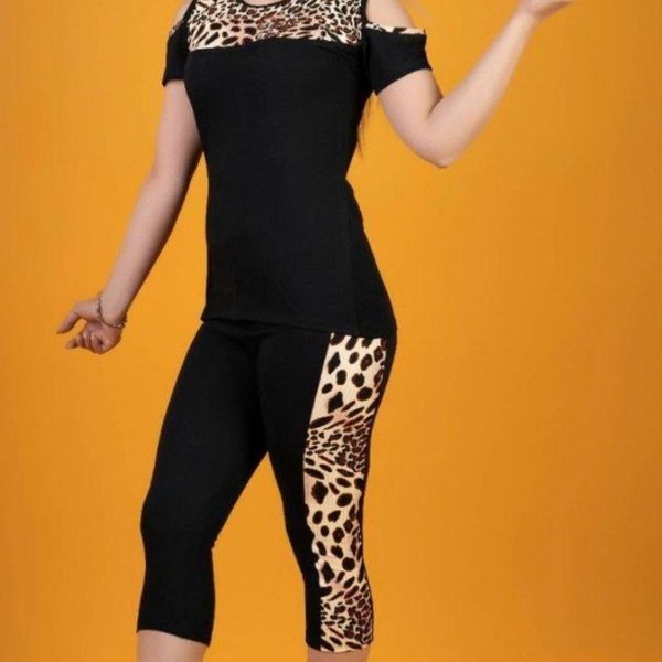 ست تیشرت و شلوارک پلنگی کد 822