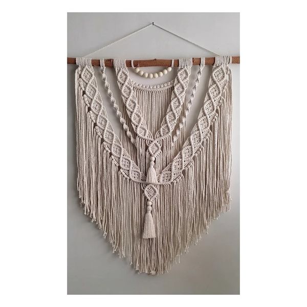 دیوارکوب آویز مکرومه بافی مدل باران