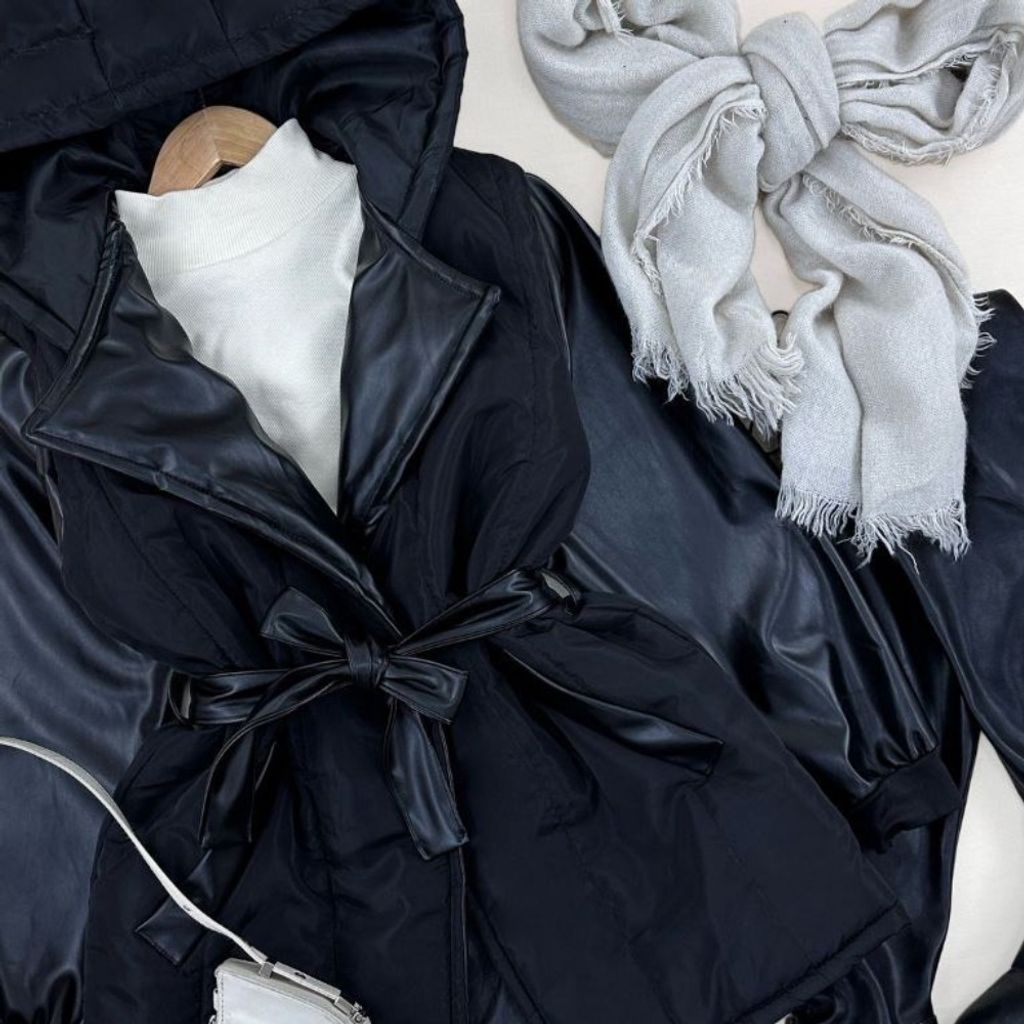 خرید اینترنتی کاپشن آستین چرم اسرا