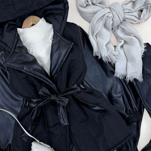 کاپشن آستین چرم اسرا