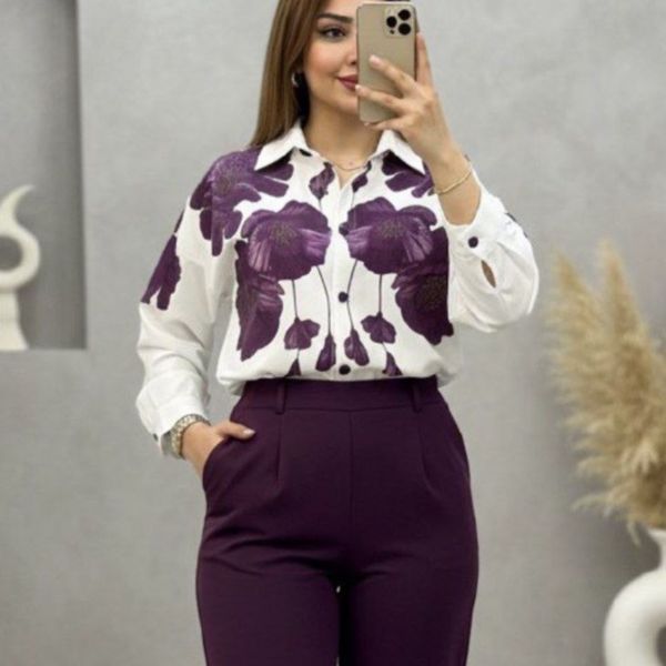 ست شومیز شلوار مجلسی آوازه