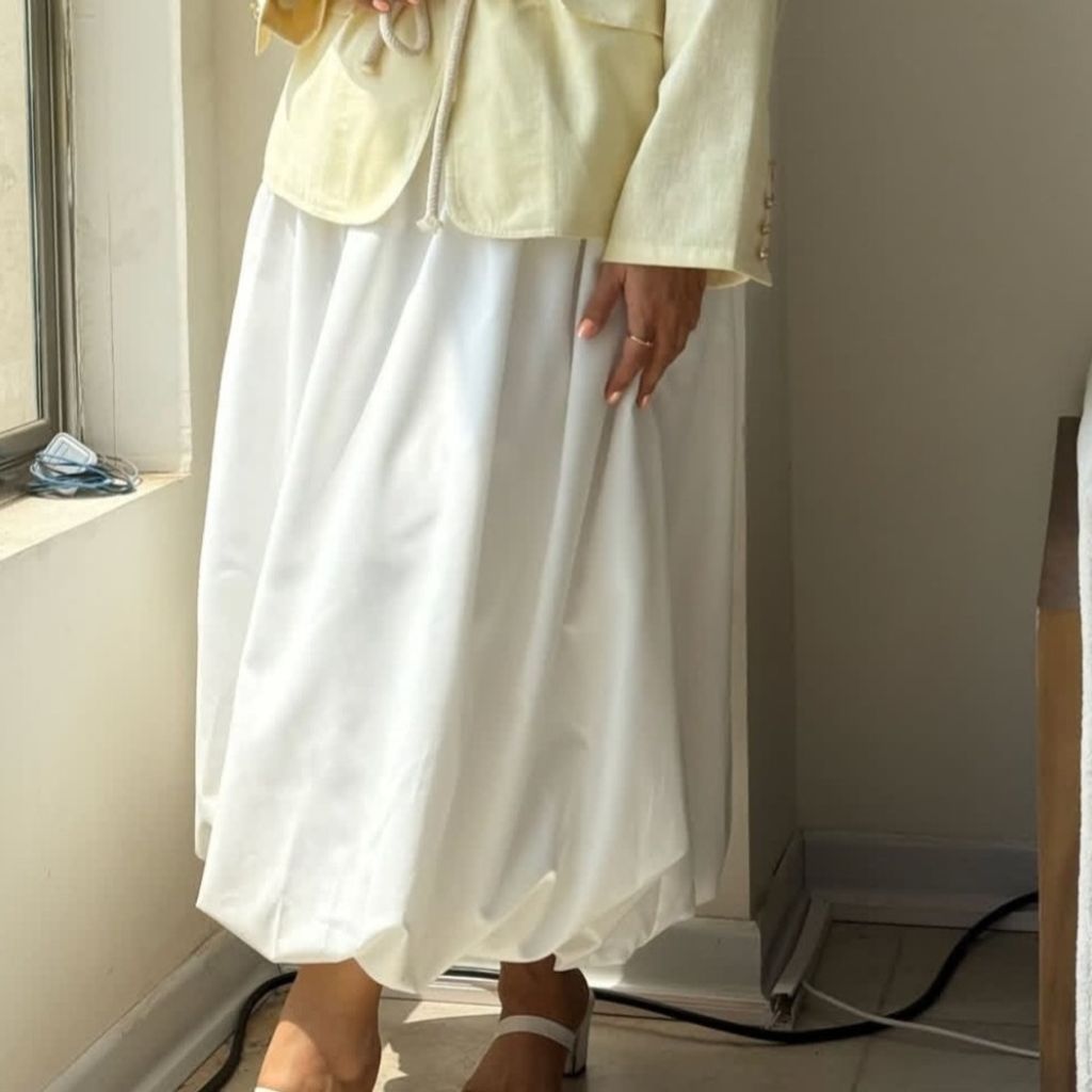 خرید اینترنتی دامن قارچی لینن