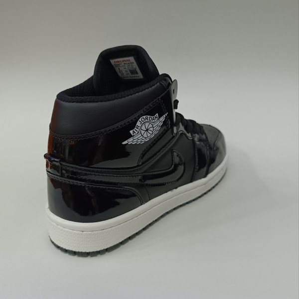 کتونی مردانه جردن وان ورنی ساقدار مشکی کیفیت بالا