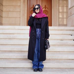 پالتو بلند مشکی زنانه