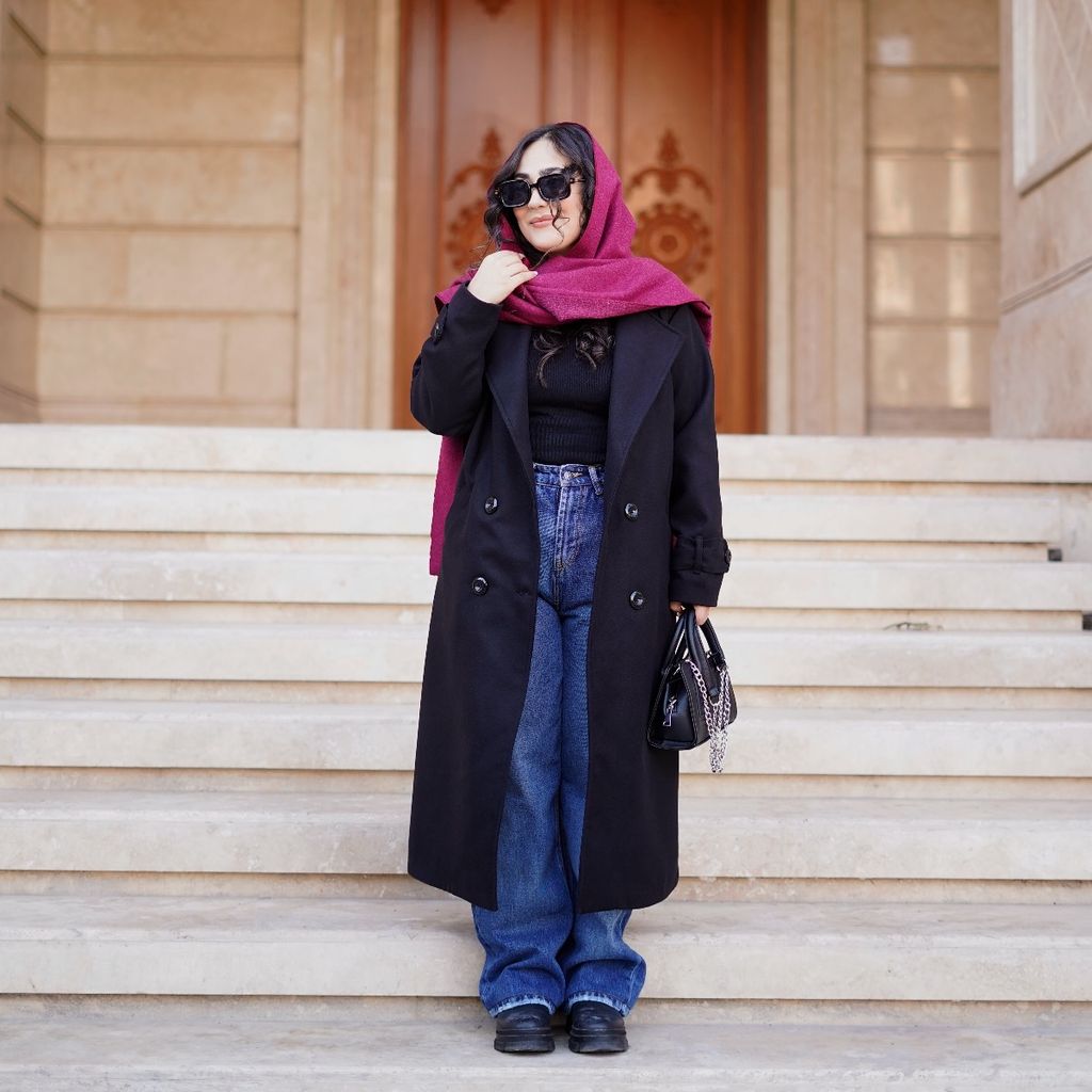 خرید انلاین پالتو بلند مشکی زنانه