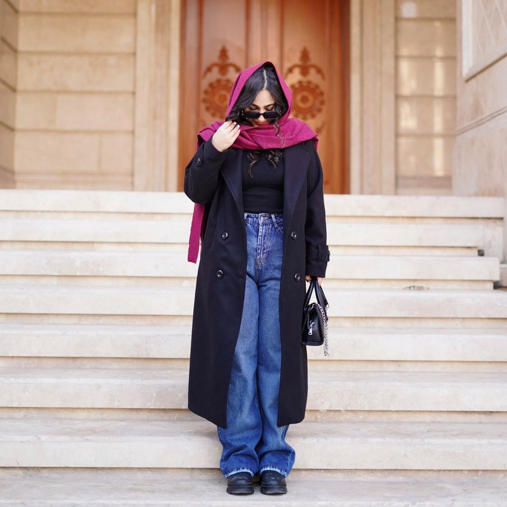 خرید انلاین پالتو بلند مشکی زنانه