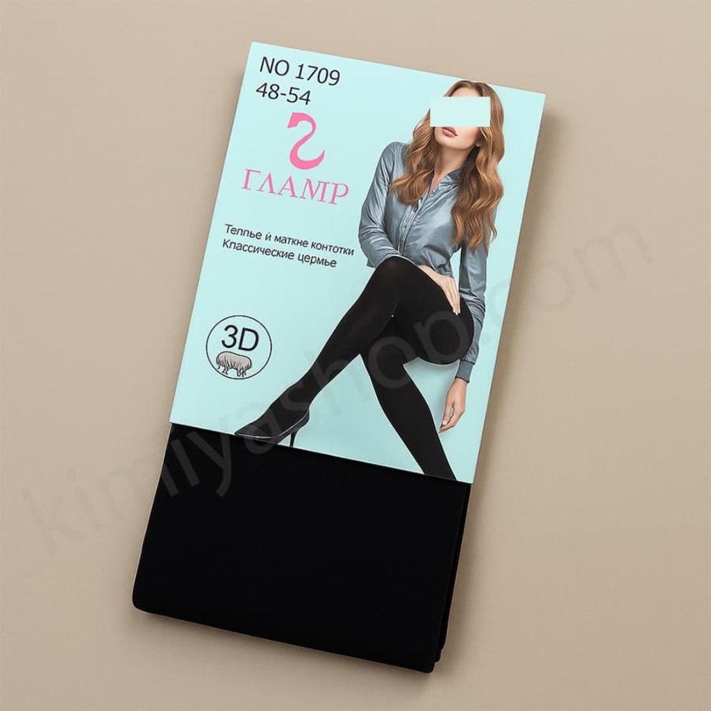 خرید آنلاین جوراب‌شلواری تمام نخ کرک‌دار (شنل) سه‌بعدی فری‌سایز مشکی