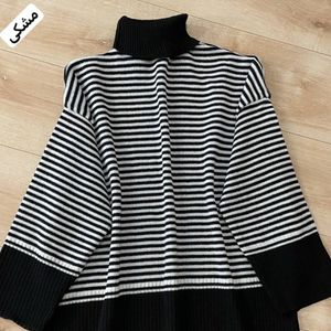 خرید اینترنتی بافت راه راه یقه اسکی