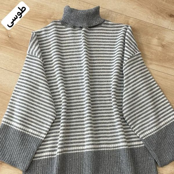 بافت راه راه یقه اسکی