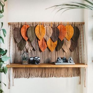 شلف برگ دار مکرومه طرح آرامش