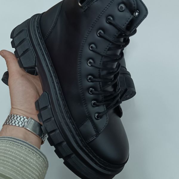 بوت مردانه برشکا بنددار بغل زیپ مشکی کیفیت بالا