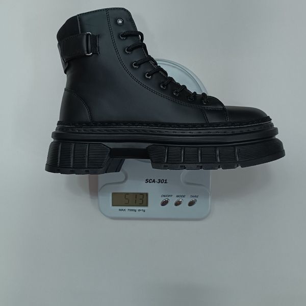 بوت مردانه برشکا بنددار بغل زیپ مشکی کیفیت بالا