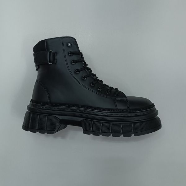 بوت مردانه برشکا بنددار بغل زیپ مشکی کیفیت بالا