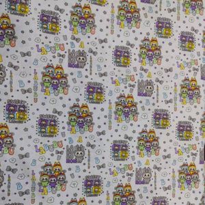 پارچه ملحفه کودک طرح لبوبو عرض 2 متر کد A