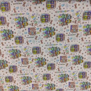 قیمت ارزان پارچه ملحفه کودک طرح لبوبو عرض 2 متر کد B