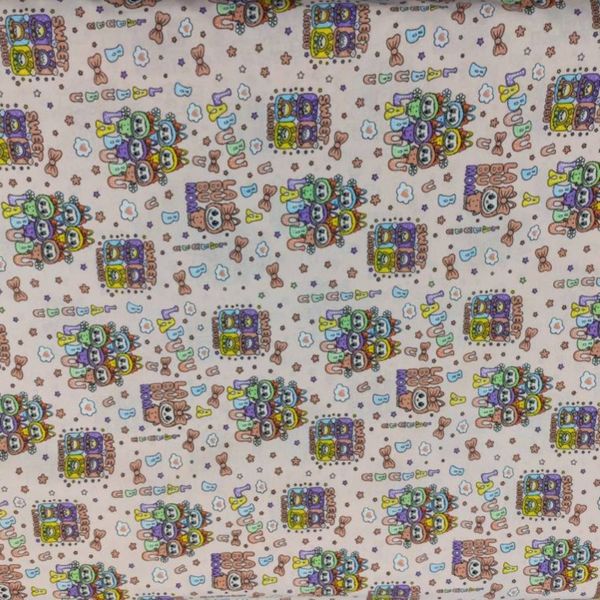 پارچه ملحفه کودک طرح لبوبو عرض 2 متر کد B