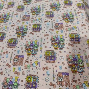 مشخصات پارچه ملحفه کودک طرح لبوبو عرض 2 متر کد B