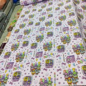 خرید اینترنتی پارچه ملحفه کودک طرح لبوبو عرض 2 متر کد C