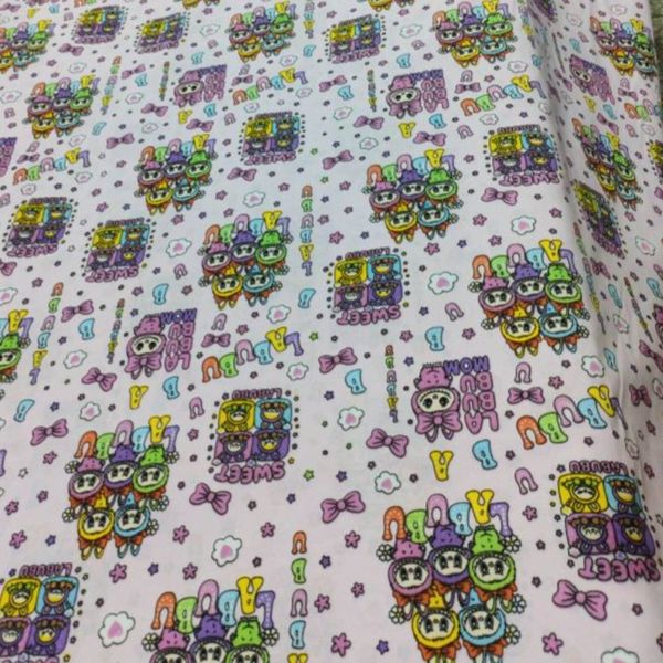 پارچه ملحفه کودک طرح لبوبو عرض 2 متر کد C