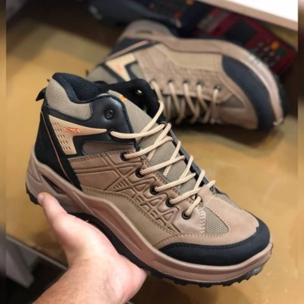 کفش نیم بوت مردانه کوهستان رنگ کرم