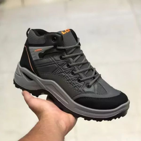 کفش نیم بوت مردانه مدل کوهستان رنگ طوسی