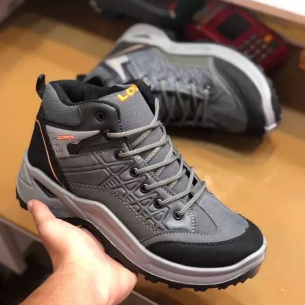 مشخصات کفش نیم بوت مردانه مدل کوهستان رنگ طوسی