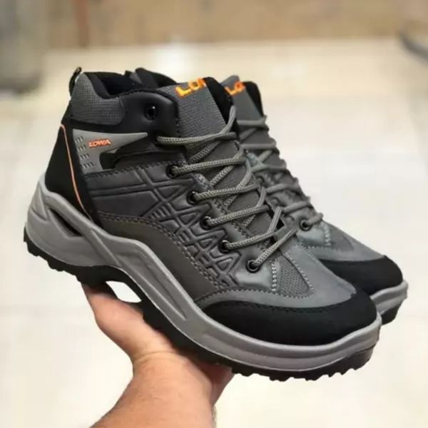 کفش نیم بوت مردانه مدل کوهستان رنگ طوسی